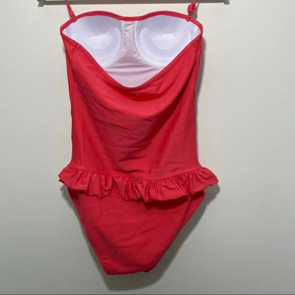 EUC Ensasa one piece hot pink swimsuit swimwear M - Picture 2 of 6